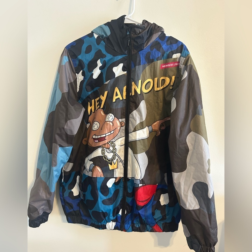 Members Only x Nickelodeon “Hey Arnold!” Camo Windbreaker Jacket